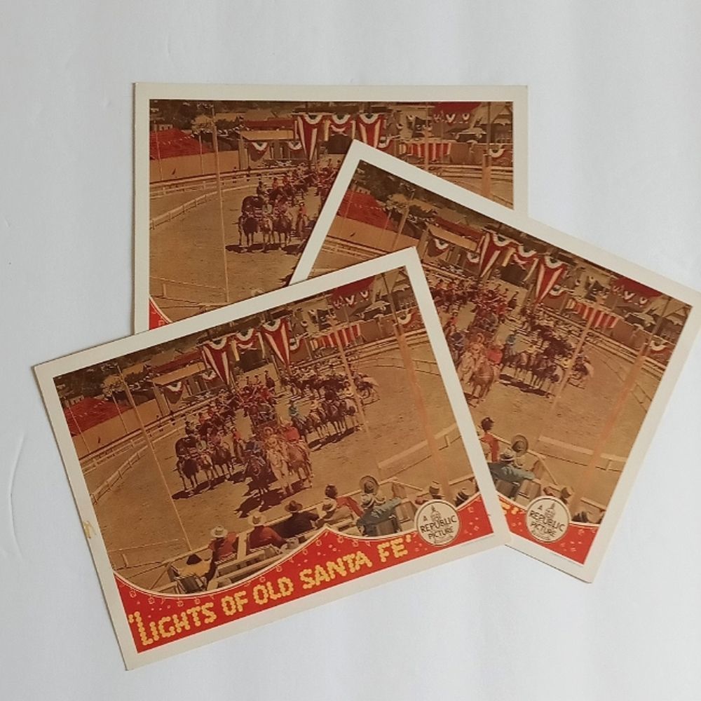 Lights of Old Santa Fe 1955 Original Lobby Cards by Republic Pictures Se…